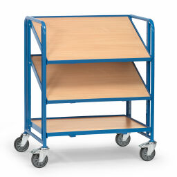 Storage trolleys warehouse trolley fetra euro box trolley suitable for 6 euro boxes 600x400 mm