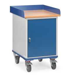 Workbench fetra workshop trolley loading surface with raised edge