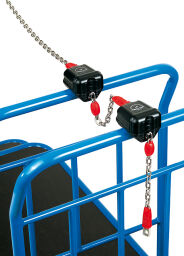 cash and carry carts Warehouse trolley accessories deposit lock for 1 euro or 50 cents coin.  Article code: 852910