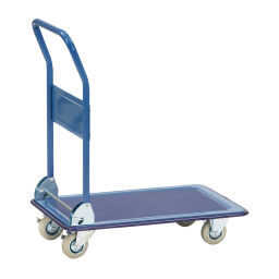 Chariots de magasin Chariot de manutention Fetra chariot plate-forme/ chariot plateau barre(s) de poussée, rabattable.  L: 760, L: 495, H: 860 (mm). Code d’article: 853100