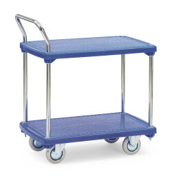 Table top carts warehouse trolley fetra plastic platform table trolley with push bracket