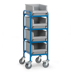 Storage trolleys warehouse trolley fetra storage trolley incl. 4 warehouse containers 500*310*200 mm
