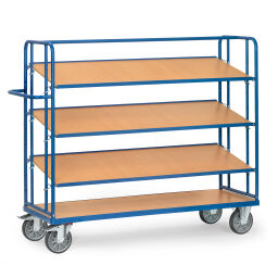 shelved trollyes Warehouse trolley Fetra shelved trolley loading surface / adjustable straight - diagonal.  L: 1830, W: 620, H: 1560 (mm). Article code: 854256