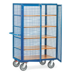 Full Security Roll cage double door Additional specifications:  rubber wheels with wheel locks .  L: 1370, W: 840, H: 1790 (mm). Article code: 854393