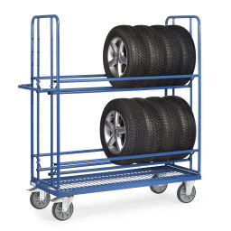 Tyre storage fetra tyre truck  adjustable tyre carrier Loading capacity (kg):  400.  L: 1600, W: 620, H: 1800 (mm). Article code: 854596