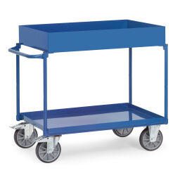 Retention Basin table top cart with steel shelves