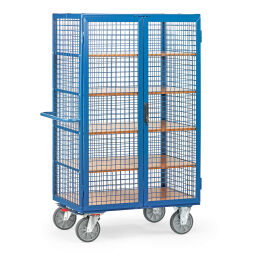Shelved trollyes warehouse trolley fetra shelved trolley lockable/adjustable loading surface