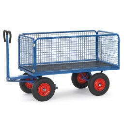 Transport trolley Fetra hand truck with 4 walls, of wire mesh 856433-L