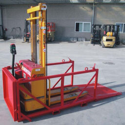 Transport container transport container for electric pallet truck