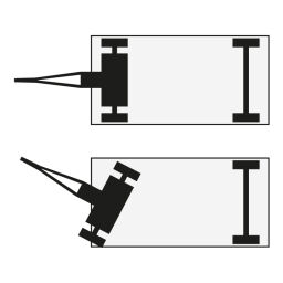 Transport trolley trailer for long goods single steering