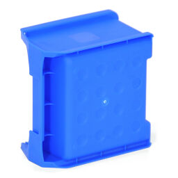 Sichtlagerkästen Kunststoff Systemplatte inkl. 9 Sichtlagerkästen 38-FPOM-10-W  Farbe:  grau/blau.  L: 340, B: 20, H: 270 (mm). Artikelcode: 38-SY10-04-02