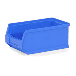 Storage bin plastic with grip opening stackable Colour:  blue.  L: 175, W: 100, H: 75 (mm). Article code: 38-FPOM-20-W