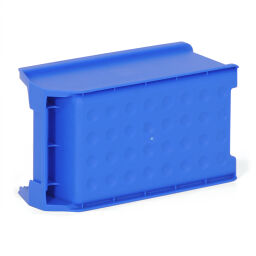 Storage bin plastic with grip opening stackable Colour:  blue.  L: 175, W: 100, H: 75 (mm). Article code: 38-FPOM-20-W
