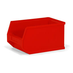 Sichtlagerkästen Kunststoff mit Grifföffnung stapelbar Farbe:  rot.  L: 235, B: 145, H: 125 (mm). Artikelcode: 38-FPOM-30-D