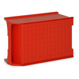 Magazijnbak kunststof palletaanbieding stapelbaar Kleur:  rood.  L: 500, B: 300, H: 200 (mm). Artikelcode: 38-FPOM-60D-PAL