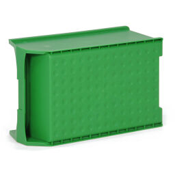 Magazijnbak kunststof palletaanbieding stapelbaar Kleur:  groen.  L: 500, B: 300, H: 200 (mm). Artikelcode: 38-FPOM-60N-PAL