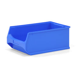 Magazijnbak kunststof met grijpopening stapelbaar Kleur:  blauw.  L: 500, B: 300, H: 200 (mm). Artikelcode: 38-FPOM-60-W
