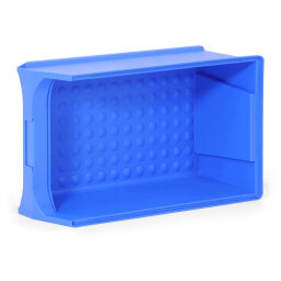 Storage bin plastic with grip opening stackable Colour:  blue.  L: 500, W: 300, H: 200 (mm). Article code: 38-FPOM-60-W