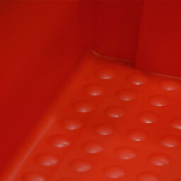 Storage bin plastic with grip opening stackable Colour:  red.  L: 235, W: 145, H: 125 (mm). Article code: 38-FPOM-30-D