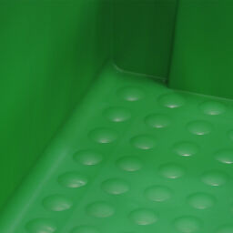 Magazijnbak kunststof met grijpopening stapelbaar Kleur:  groen.  L: 235, B: 145, H: 125 (mm). Artikelcode: 38-FPOM-30-N