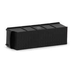 Storage bin plastic with label holder stackable Colour:  black.  L: 300, W: 90, H: 80 (mm). Article code: 38-IB30-01K