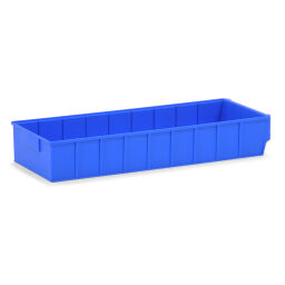 Storage bin plastic with label holder stackable