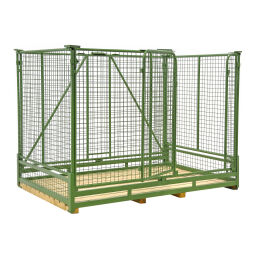 Pallet stacking frames foldable construction stackable A9 module