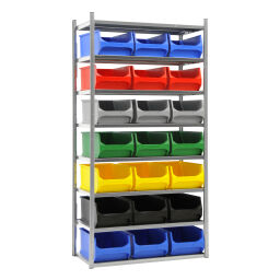 Combination set Shelving combination kit shelving rack including 21 storage bins Colour:  various.  W: 1040, D: 500, H: 2000 (mm). Article code: CS-55-60MIX-S1