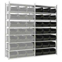 Shelving combination kit EXTENSION including 21 storage bins New