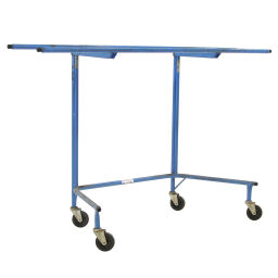 Upholstery element cart roll cage 2 shelves (extendible)