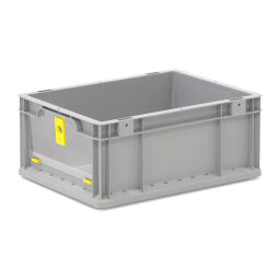 Stacking box plastic with grip opening 1 flap at 1 short side 38-IC43-1708-L