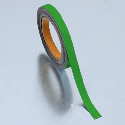 Kaarthouder identificatielabels uitwisbare magnetische tape Kleur:  groen.  L: 10000, B: 15,  (mm). Artikelcode: 51MSR-15G