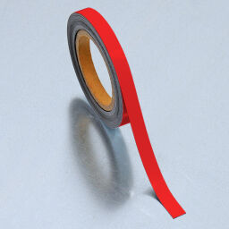 Kaarthouder identificatielabels uitwisbare magnetische tape Kleur:  rood.  L: 10000, B: 15,  (mm). Artikelcode: 51MSR-15R