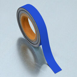 Kaarthouder identificatielabels uitwisbare magnetische tape Kleur:  blauw.  L: 10000, B: 25,  (mm). Artikelcode: 51MSR-25B