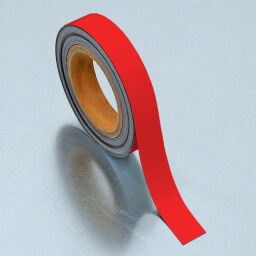 Kaarthouder identificatielabels uitwisbare magnetische tape Kleur:  rood.  L: 10000, B: 25,  (mm). Artikelcode: 51MSR-25R