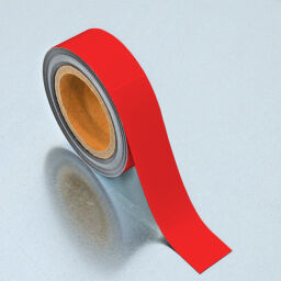 Kaarthouder identificatielabels uitwisbare magnetische tape Kleur:  rood.  L: 10000, B: 40,  (mm). Artikelcode: 51MSR-40R