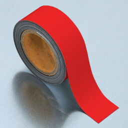Kaarthouder identificatielabels uitwisbare magnetische tape Kleur:  rood.  L: 10000, B: 50,  (mm). Artikelcode: 51MSR-50R