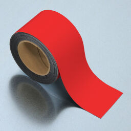Kaarthouder identificatielabels uitwisbare magnetische tape Kleur:  rood.  L: 10000, B: 80,  (mm). Artikelcode: 51MSR-80R