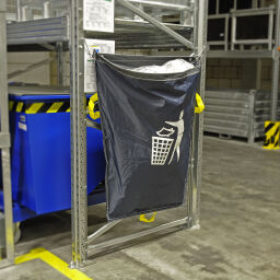 Abdeckhülle abfalltasche Regal Recycling-Sack Farbe:  blau.  B: 920, H: 1000 (mm). Artikelcode: 51RSB-GW1