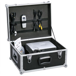 Transport case equipment case with double quick lock and handgrips