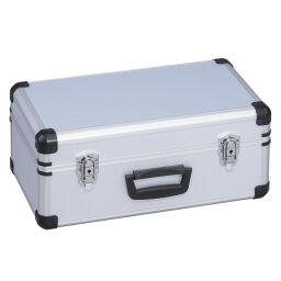 transport boxes Aluminium Boxes equipment case with double quick lock and handgrips.  L: 765, W: 400, H: 370 (mm). Article code: 56424600