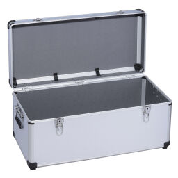 Boîte métallique rangement caisse aluminium caisse à outils lourds avec fermeture rapide, double et avec poignées