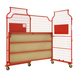 Furniture roll container Roll cage 3-sides L-nestable Custom built Length (mm):  2300.  L: 2300, W: 1150, H: 2300 (mm). Article code: 7092.231123-01