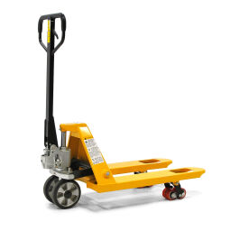 Pallet truck short fork length 800 mm lifting height 85-200 mm.  L: 1200, W: 540, H: 1220 (mm). Article code: 91-125TA7084