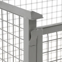 Mesh Stillages fixed construction stackable 1 flap at 1 long side.  L: 1240, W: 835, H: 570 (mm). Article code: 99-651-500