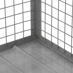 Construction fixe caisse grillagée caisse-palette à structure fixe une seule vanne d'un seul côté