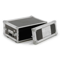 Excess stock transport case with double quick lock and handgrips