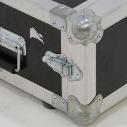 Excess stock transport case with double quick lock and handgrips used.  L: 520, W: 440, H: 230 (mm). Article code: 98-0949GB