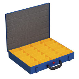 Transport case assortment case with 24 insert bins