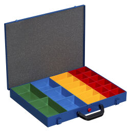 Transport case assortment case with 23 insert bins